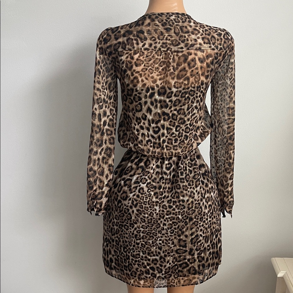 White House Black Market Animal Print Long Sleeve Dress - Picture 2 of 2